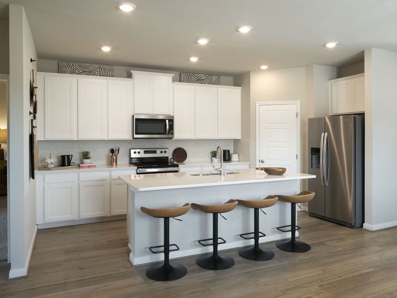Furnished interior in a model home at Lark Canyon in New Braunfels (Image 6). Furnished interior in a model home at Lark Canyon in New Braunfels (Image 6).