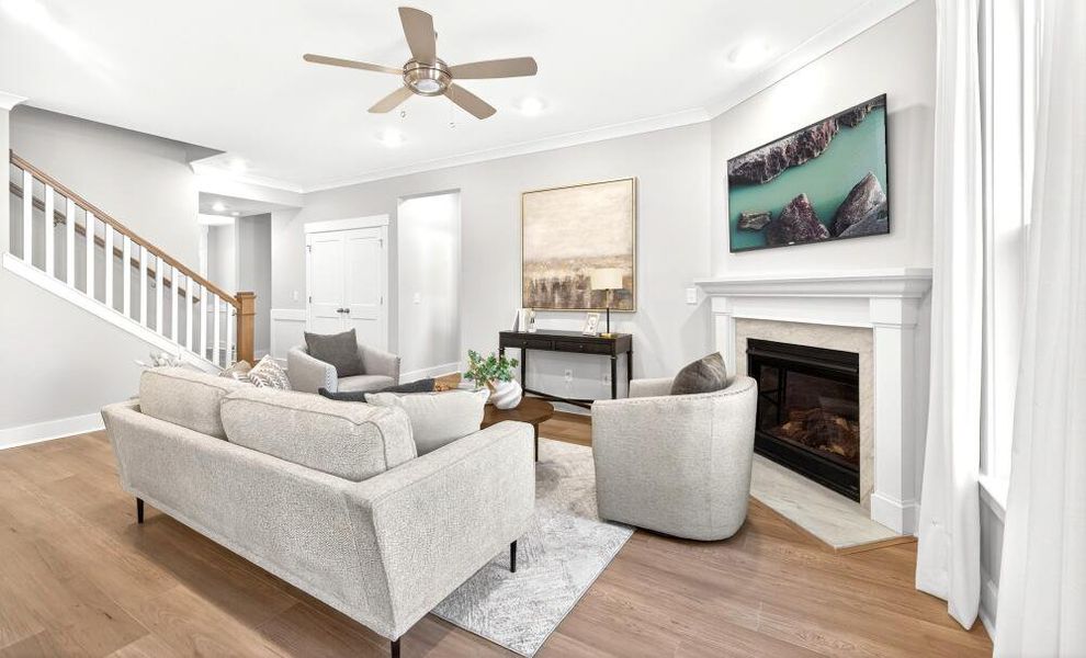 Furnished interior in a model home at Academy Park in Beaufort (Image 3).