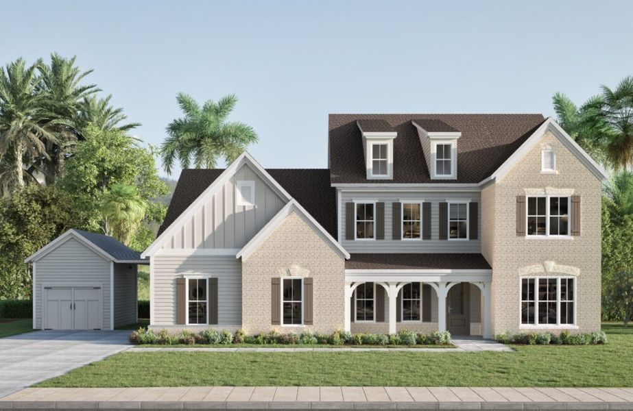 Front exterior of a home in the Lanesborough community, located in Marietta, GA (Image 9).