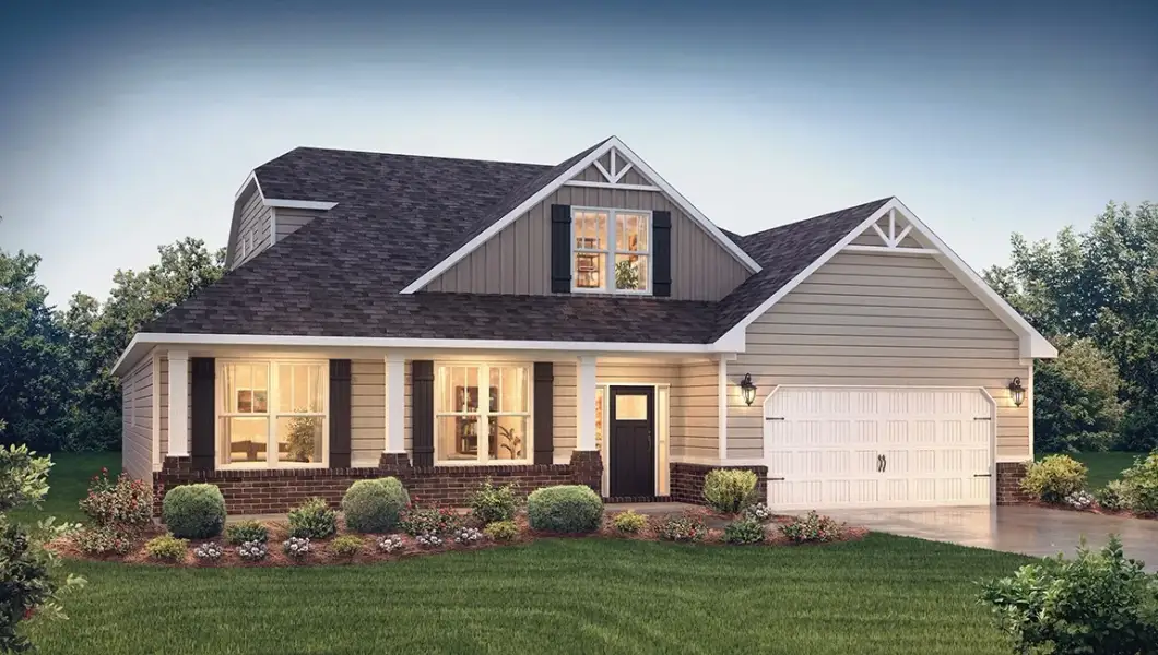 Front exterior of a home in the Freya's Meadow community, located in Travelers Rest, SC (Image 5).