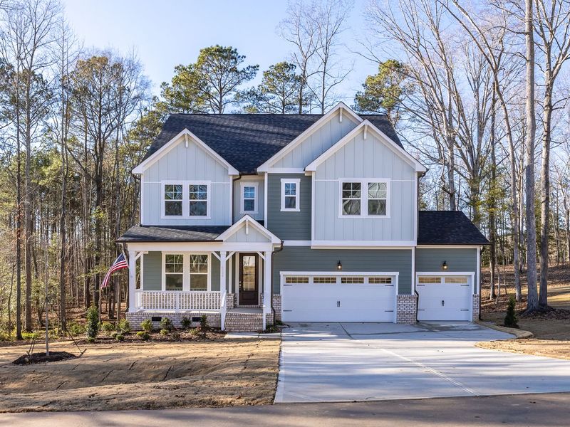 Front exterior of a home in the Rockport community, located in Wake Forest, NC (Image 11).