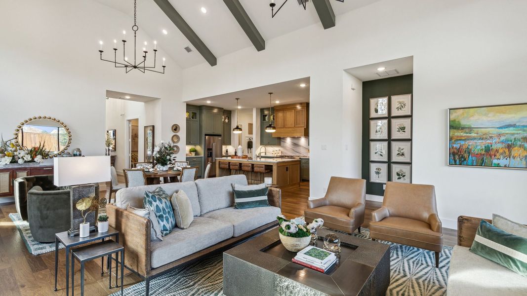 Furnished interior in a model home at The Reserve at Watters in Allen (Image 26).