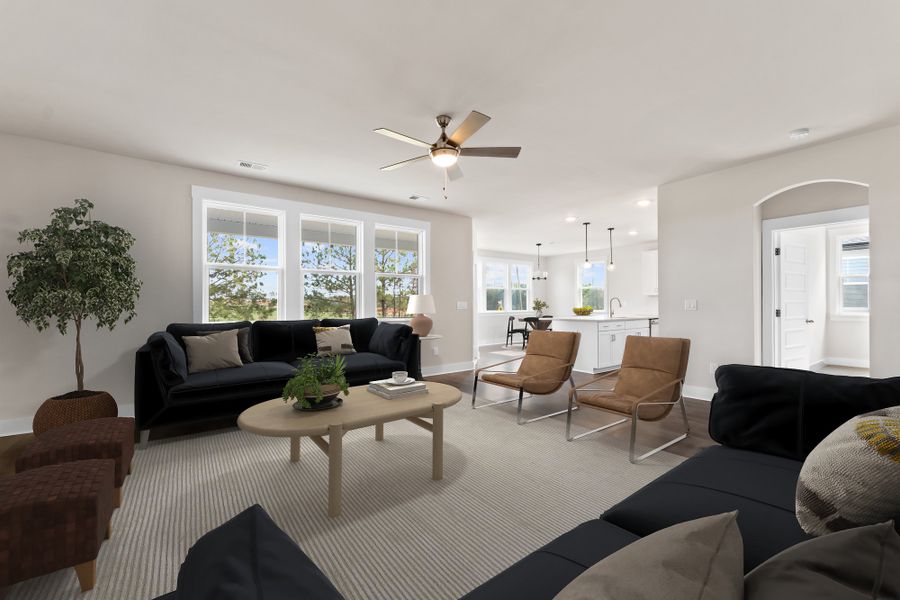 Furnished interior in a model home at Eagle Creek in Central (Image 21).