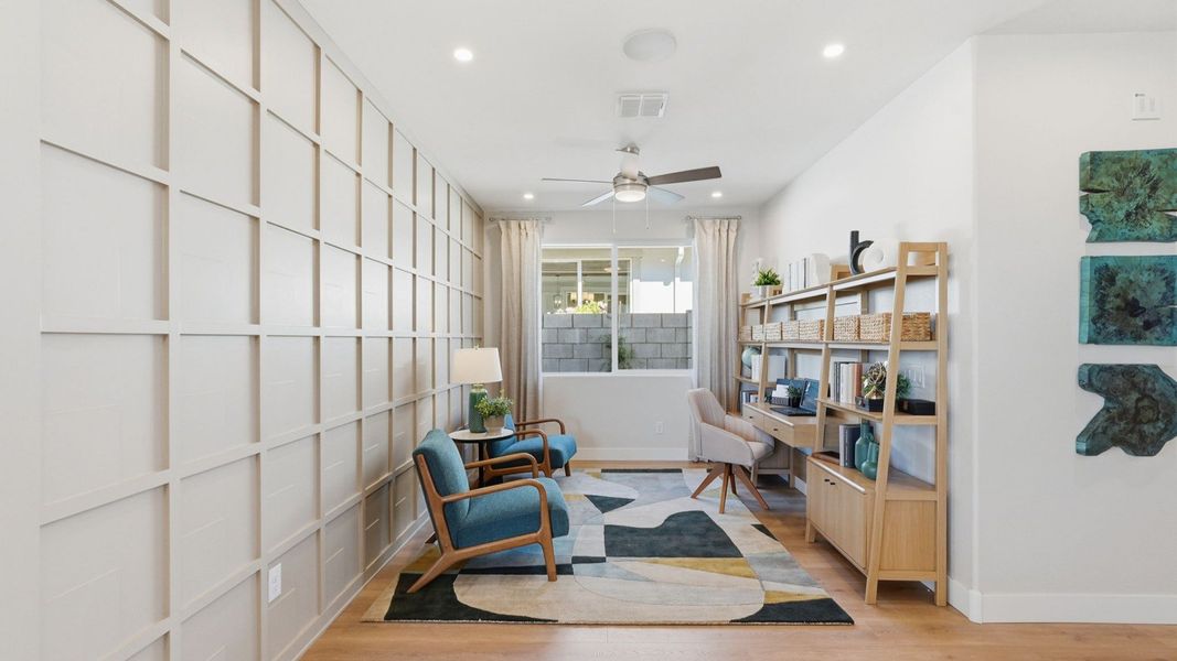 Furnished interior in a model home at Teravalis in Buckeye (Image 43).