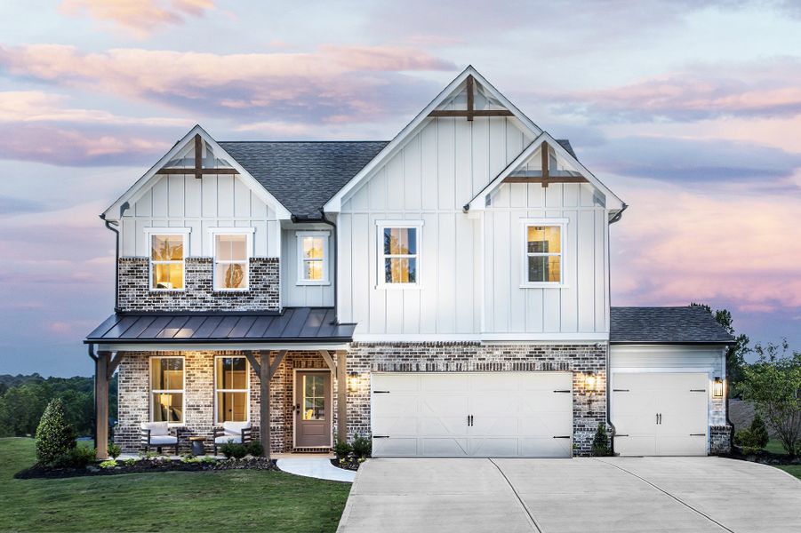 Front exterior of a home in the Tiberon Woods community, located in Cumming, GA (Image 2).