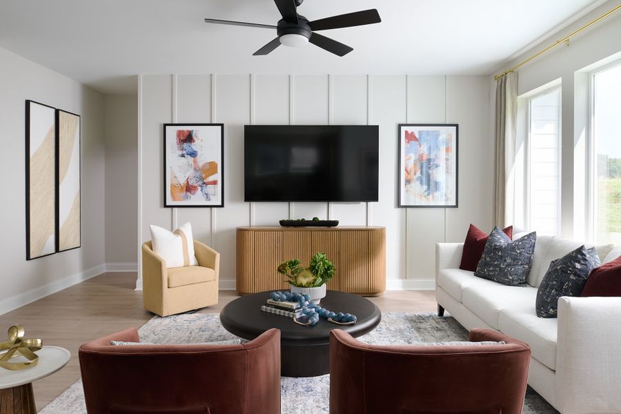 Furnished interior in a model home at Hidden Springs - The Village Collection in Smyrna (Image 8). Furnished interior in a model home at Hidden Springs - The Village Collection in Smyrna (Image 8).