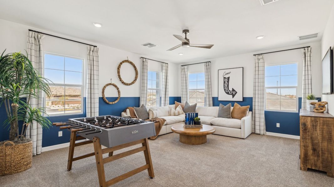 Furnished interior in a model home at Westpark in Buckeye (Image 17).