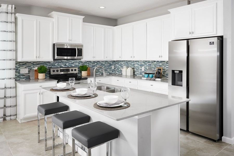 Furnished interior in a model home at Cypress Park Estates in Haines City (Image 35).