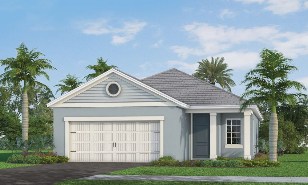 Front exterior of a home in the Palmera community, located in Venice, FL (Image 2).