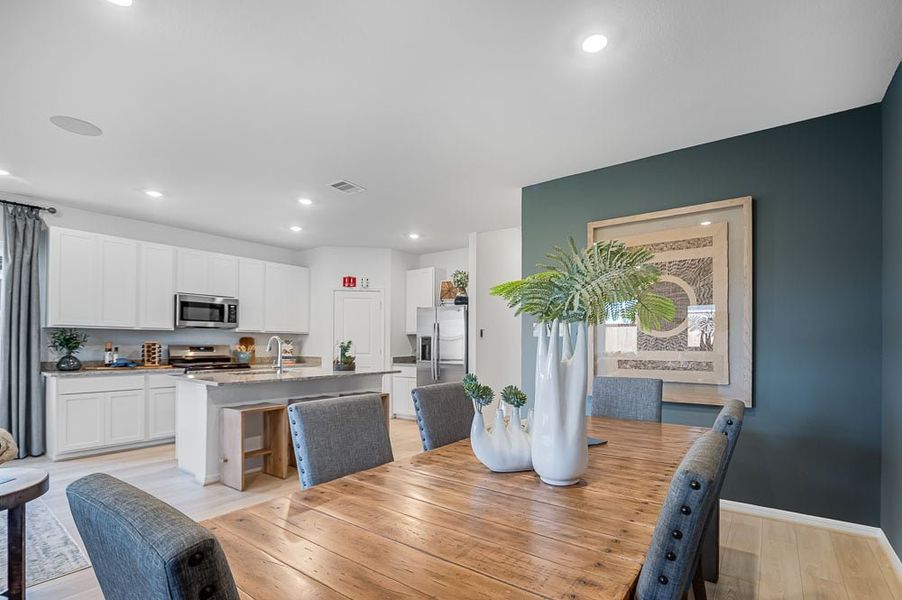 Furnished interior in a model home at Raburn Reserve 50s in Tomball (Image 30).