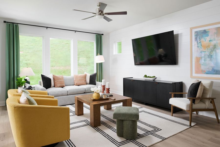 Furnished interior in a model home at Hidden Springs - The Park Collection in Smyrna (Image 9).