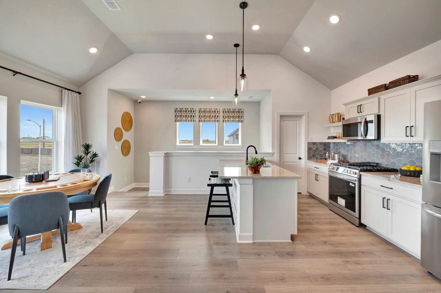Furnished interior in a model home at Sienna - Landmark Row Collection in Missouri City (Image 31).