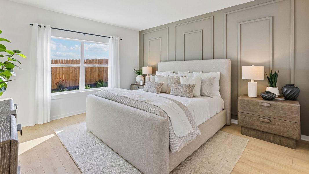 Furnished interior in a model home at Frontier in Mustang Ridge (Image 49).