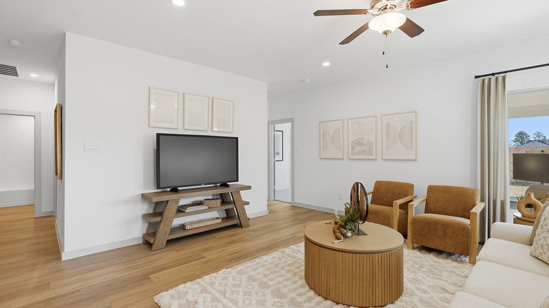 Furnished interior in a model home at Highland Village in Nome (Image 12).