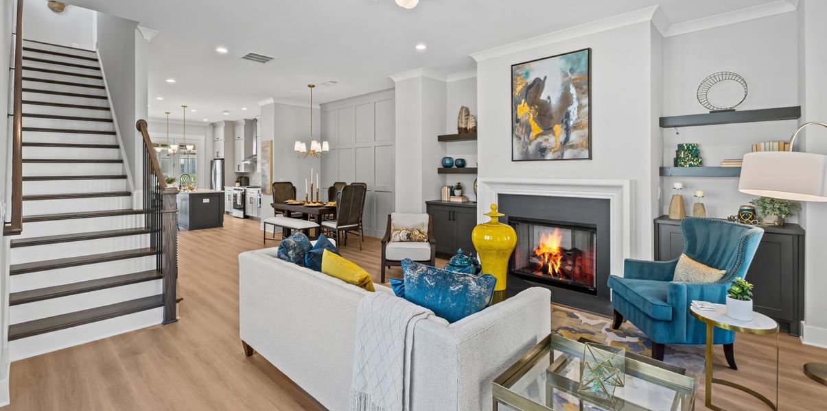 Furnished interior in a model home at Devin's Shire in Kennesaw (Image 8).