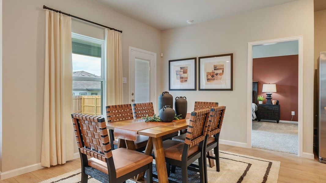 Furnished interior in a model home at Knox Landing in College Station (Image 5).