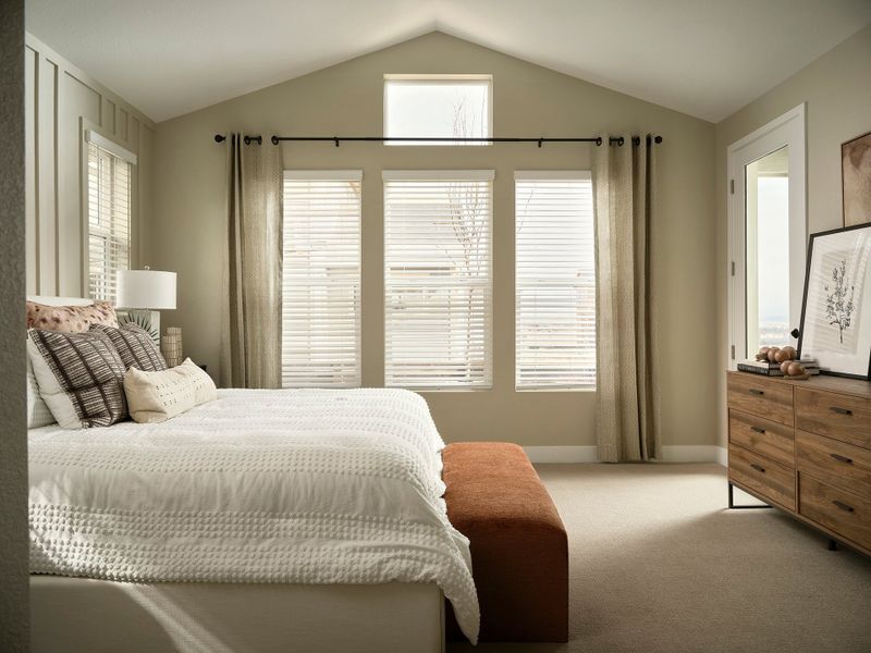 Furnished interior in a model home at Novella at Barefoot in Firestone (Image 22).