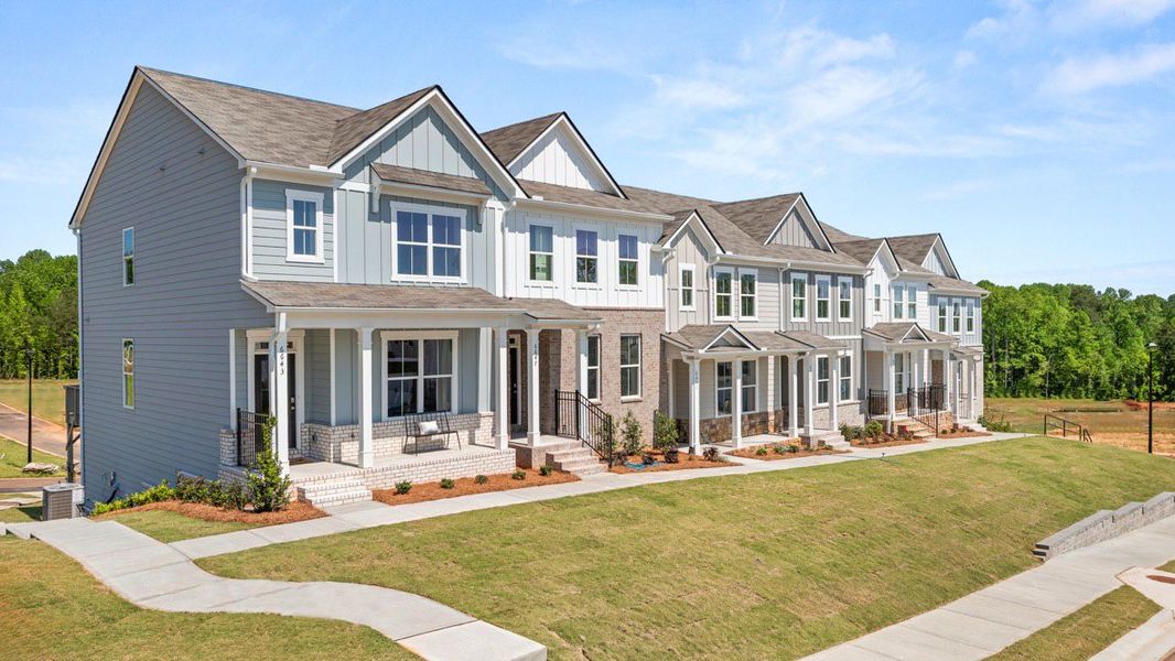 Front exterior of a home in the Waypoint community, located in Flowery Branch, GA (Image 3).