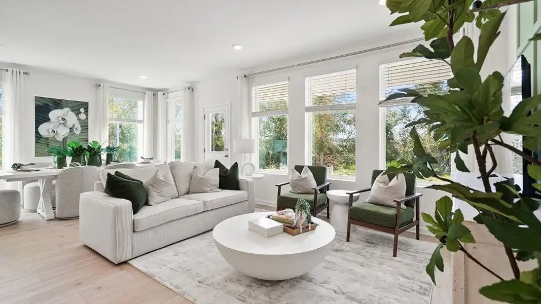 Furnished interior in a model home at Sanctuary at Wellness Ridge: Classic in Clermont (Image 13).