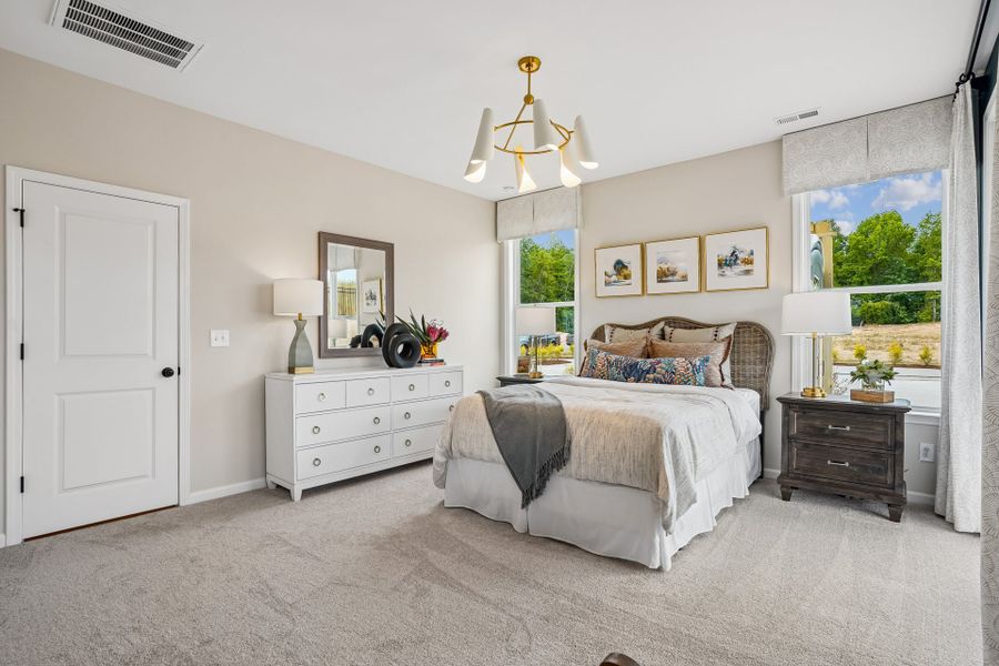 Furnished interior in a model home at South Lake Townes at Flowers Plantation in Clayton (Image 38).