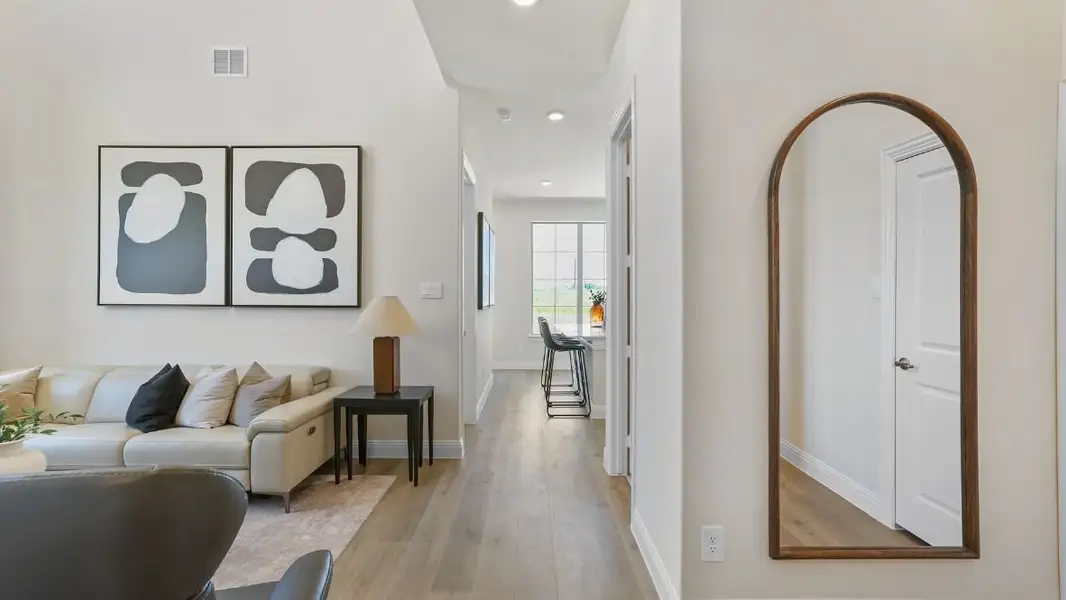 Furnished interior in a model home at Mustang Square in Plano (Image 7).
