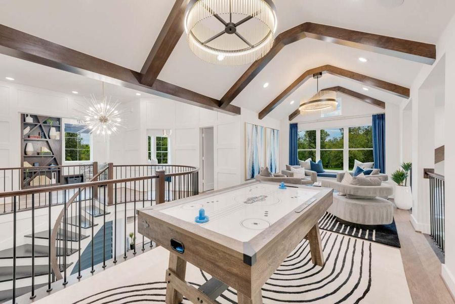 Furnished interior in a model home at Goodland in Prairie Ridge in Venus (Image 10).