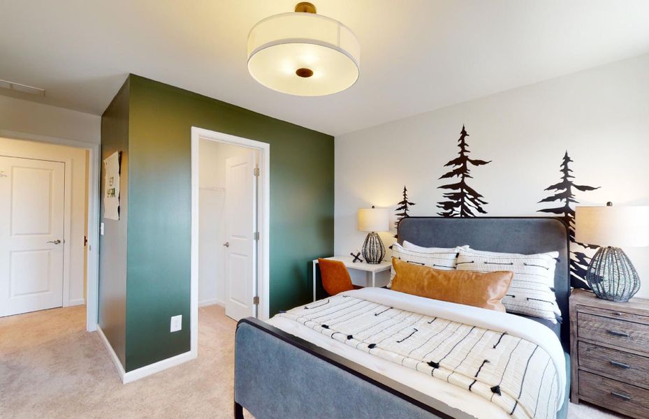 Hampton Bedroom in New Home Construction by Pulte Homes in Hamlet at Carothers Crossing