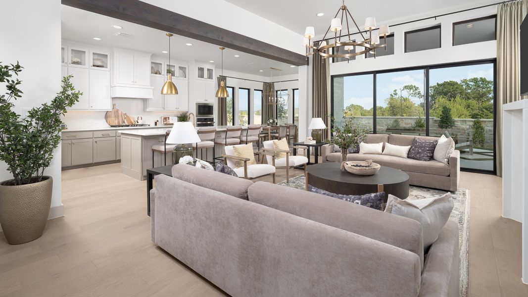 Furnished interior in a model home at Trinity Falls 60' in McKinney (Image 5). Furnished interior in a model home at Trinity Falls 60' in McKinney (Image 5).