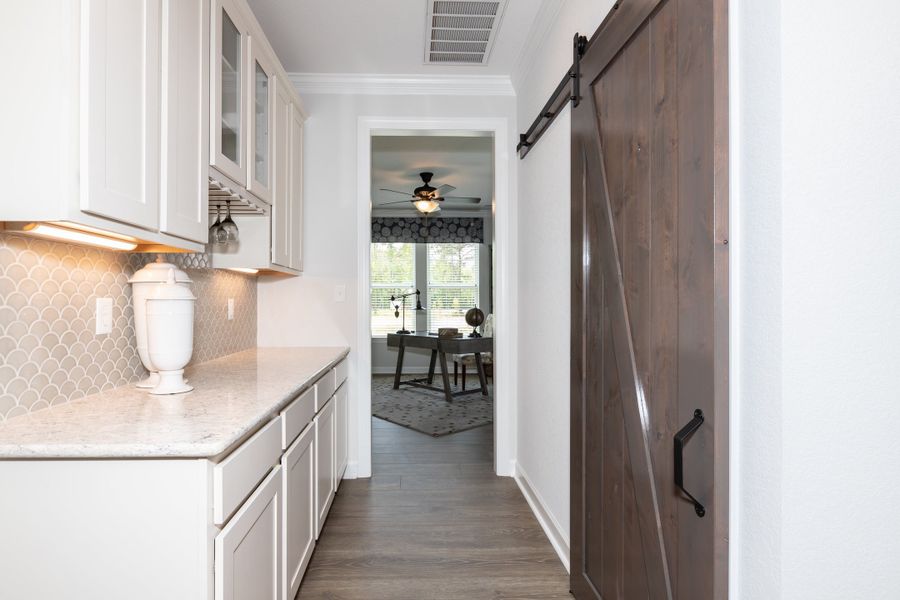 Furnished interior in a model home at The Gables in Moyock (Image 22).