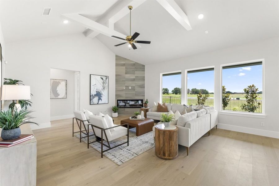Furnished interior in a model home at Heath Golf and Yacht Club in Rockwall (Image 52).