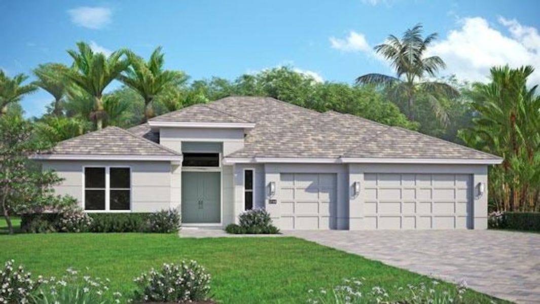 Front exterior of a home in the BELTERRA community, located in Port St. Lucie, FL (Image 59).