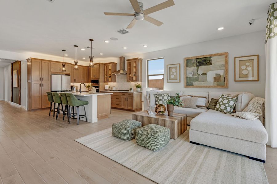 Furnished interior in a model home at Alamar At Rocking K in Tucson (Image 5). Furnished interior in a model home at Alamar At Rocking K in Tucson (Image 5).