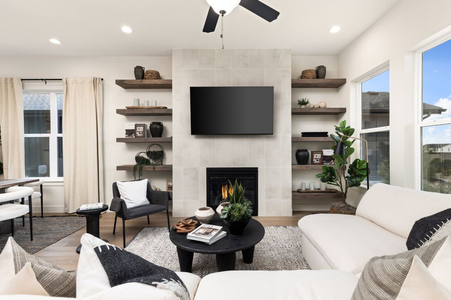 Sterling Ranch Homestead - American Legend Homes Model Home - Living Room Sterling Ranch Homestead - American Legend Homes Model Home - Living Room