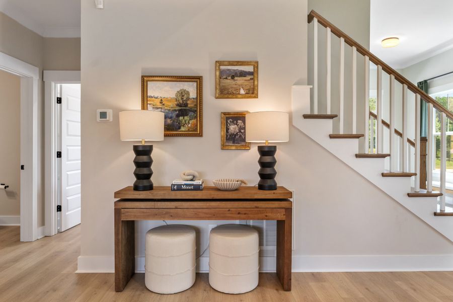 Furnished interior in a model home at Walker's Pointe in Anderson (Image 18). Furnished interior in a model home at Walker's Pointe in Anderson (Image 18).
