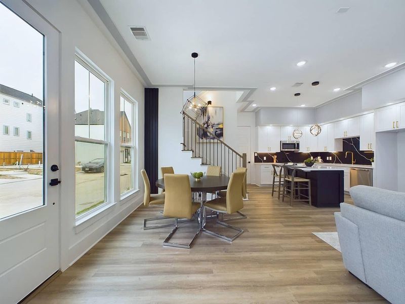 Furnished interior in a model home at Orange Spring Homes in Houston (Image 25).