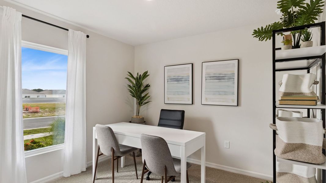 Furnished interior in a model home at Leoma's Landing in Lake Wales (Image 4).