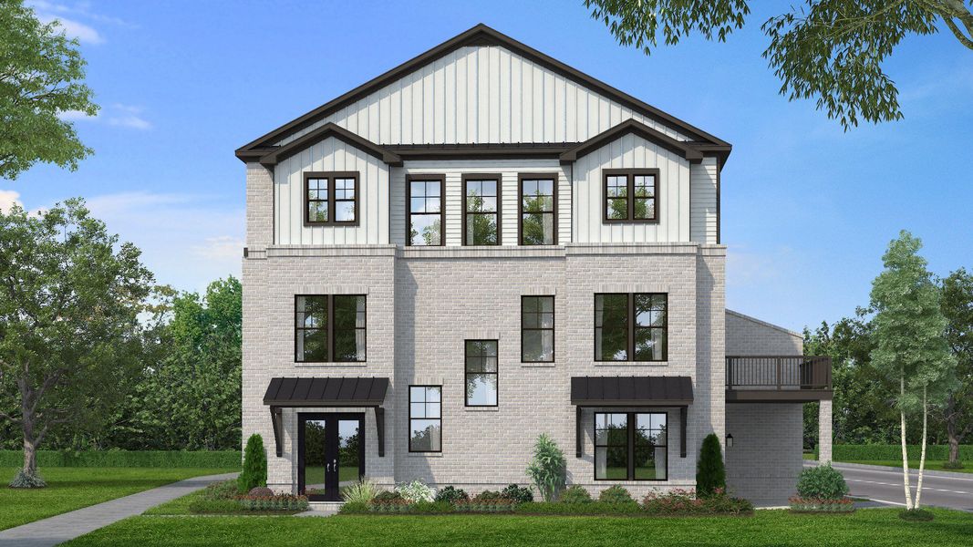 Front exterior of a home in the The Eighteen community, located in Atlanta, GA (Image 8). Front exterior of a home in the The Eighteen community, located in Atlanta, GA (Image 8).