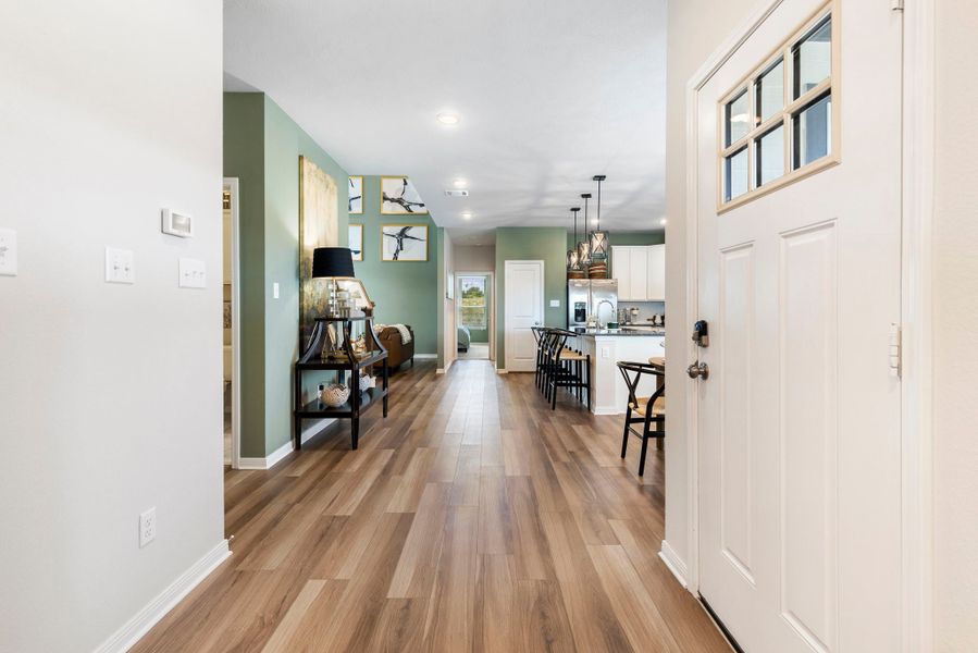 Furnished interior in a model home at Heartland at Vintage Farms in Brenham (Image 4).