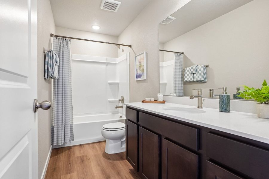Furnished interior in a model home at Aspen Ranch in Fountain (Image 40).