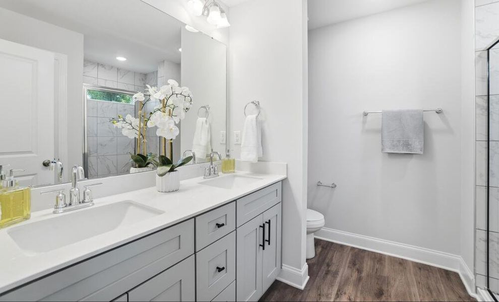 Furnished interior in a model home at Harrisburg Village Townhomes in Harrisburg (Image 14). Furnished interior in a model home at Harrisburg Village Townhomes in Harrisburg (Image 14).