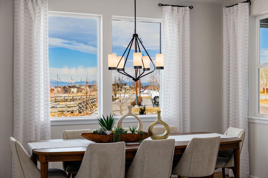 Furnished interior in a model home at Painted Prairie in Aurora (Image 36).