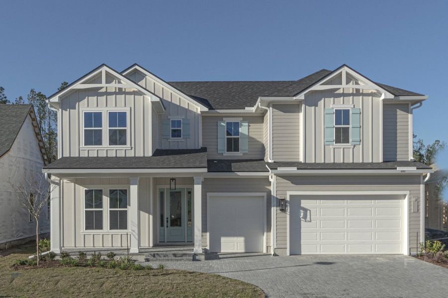 Front exterior of a home in the Hidden Creek at SilverLeaf Phase 2 community, located in St. Augustine, FL (Image 18). Front exterior of a home in the Hidden Creek at SilverLeaf Phase 2 community, located in St. Augustine, FL (Image 18).