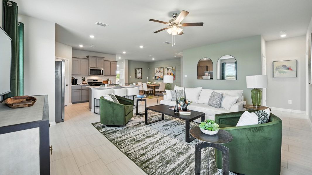 Furnished interior in a model home at Monarch at the Meadows in Denton (Image 10). Furnished interior in a model home at Monarch at the Meadows in Denton (Image 10).