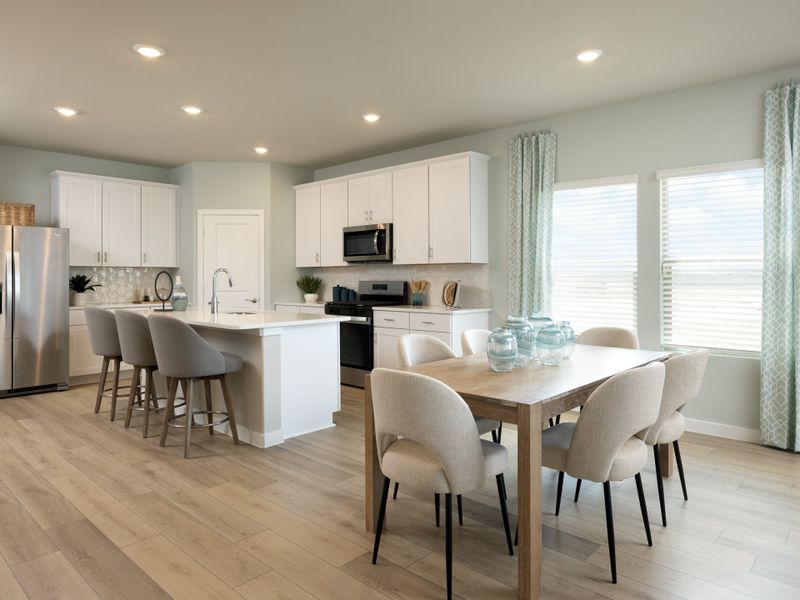 Furnished interior in a model home at Stella Hills in Denton (Image 8).