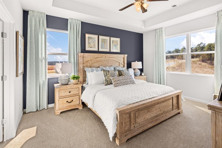Furnished interior in a model home at The Abbey at Trolley Run Station in Aiken (Image 19).