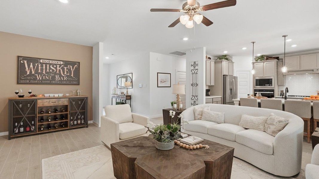 Furnished interior in a model home at The Woods in Lumberton (Image 16).