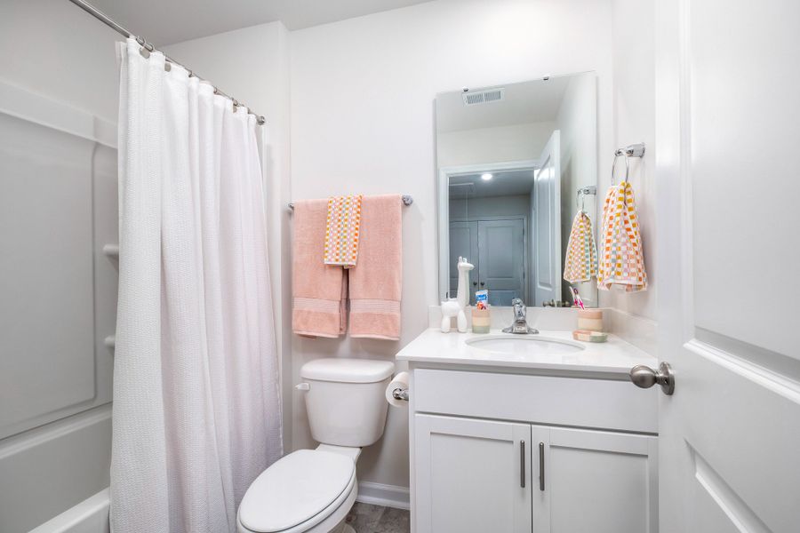 Furnished interior in a model home at Wall Street in Sumter (Image 28).