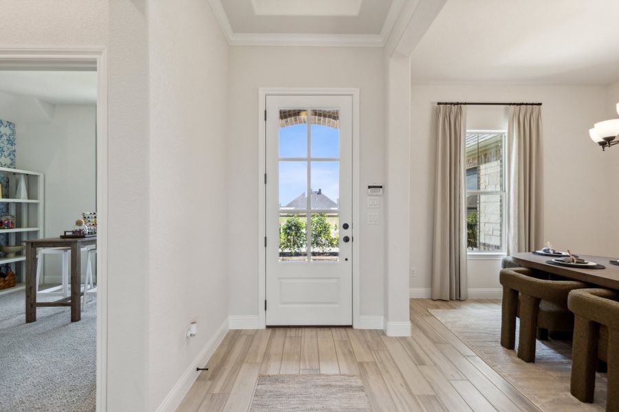 Furnished interior in a model home at Belle Meadows in Cleburne (Image 32).