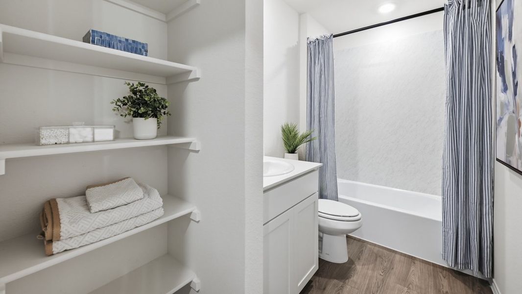 Furnished interior in a model home at Sanger Circle in Sanger (Image 47).