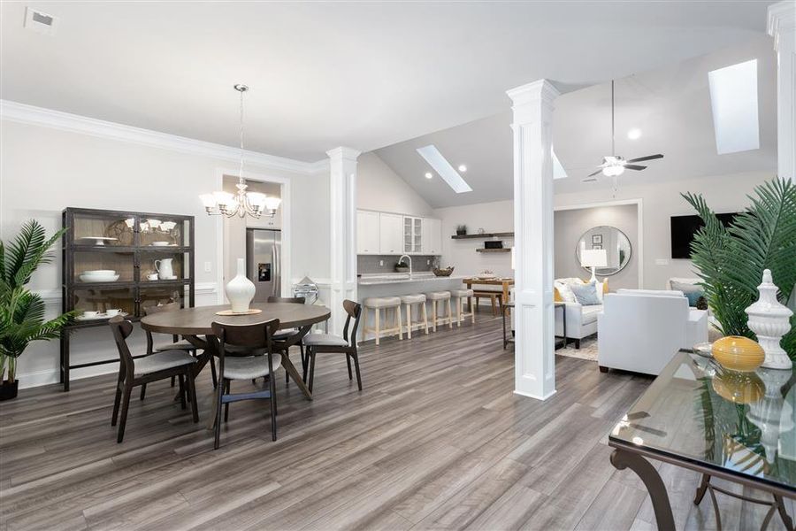 Furnished interior in a model home at Mebane Towne Center in Mebane (Image 27).
